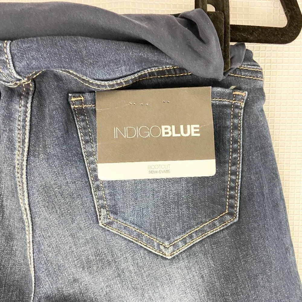 Motherhood Maternity Indigo Blue Bootcut Denim Jeans Long Small